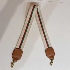 Clare V Leather Stripe Shoulder Strap
